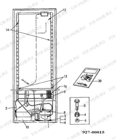 Взрыв-схема холодильника Electrolux ER2512C - Схема узла Functional parts